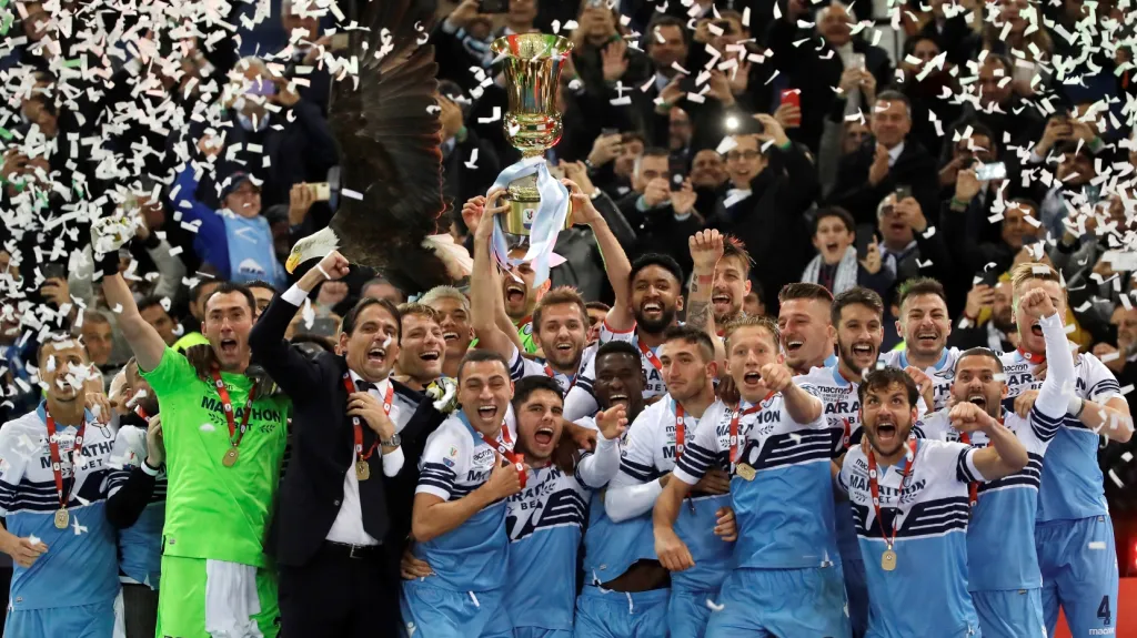 Lazio se raduje ze zisku Italského poháru
