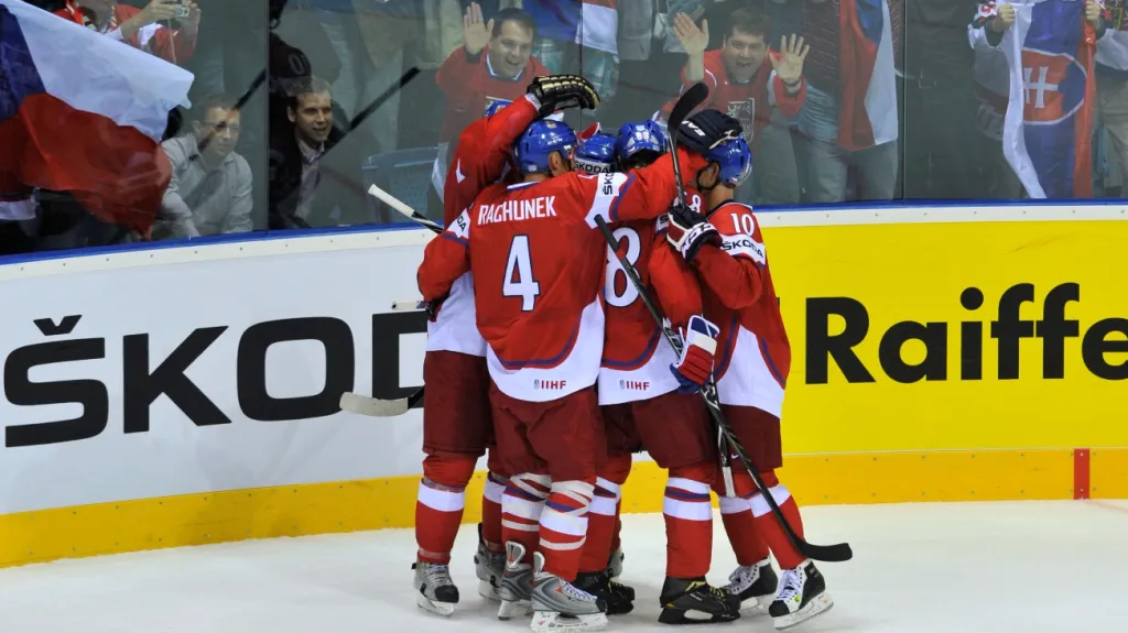 Radost českých hokejistů