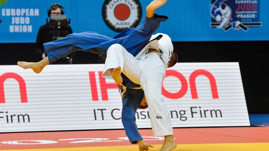 Judista Daniel Pochop při jedné z technik