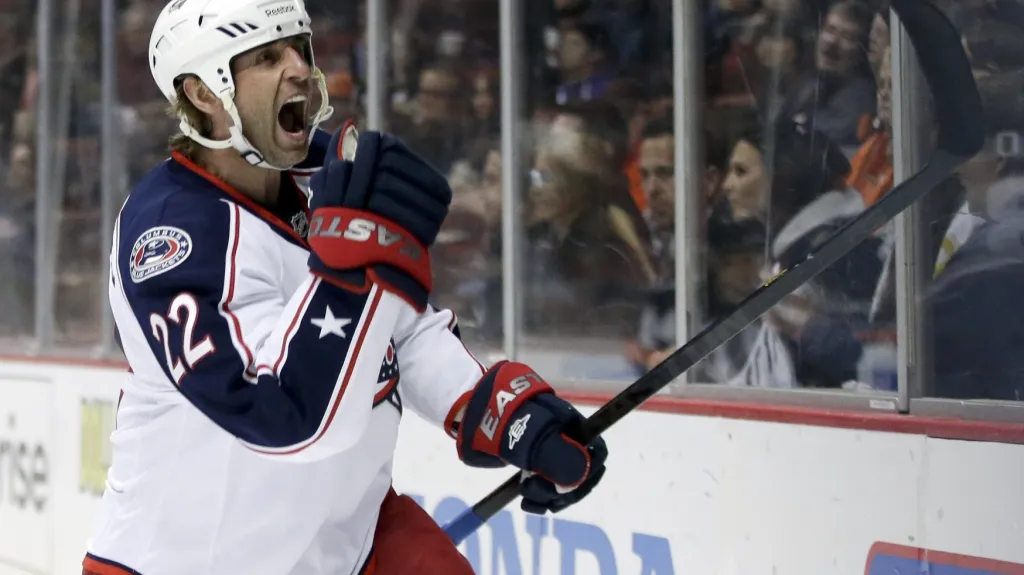 Slavící Václav Prospal v dresu Columbusu