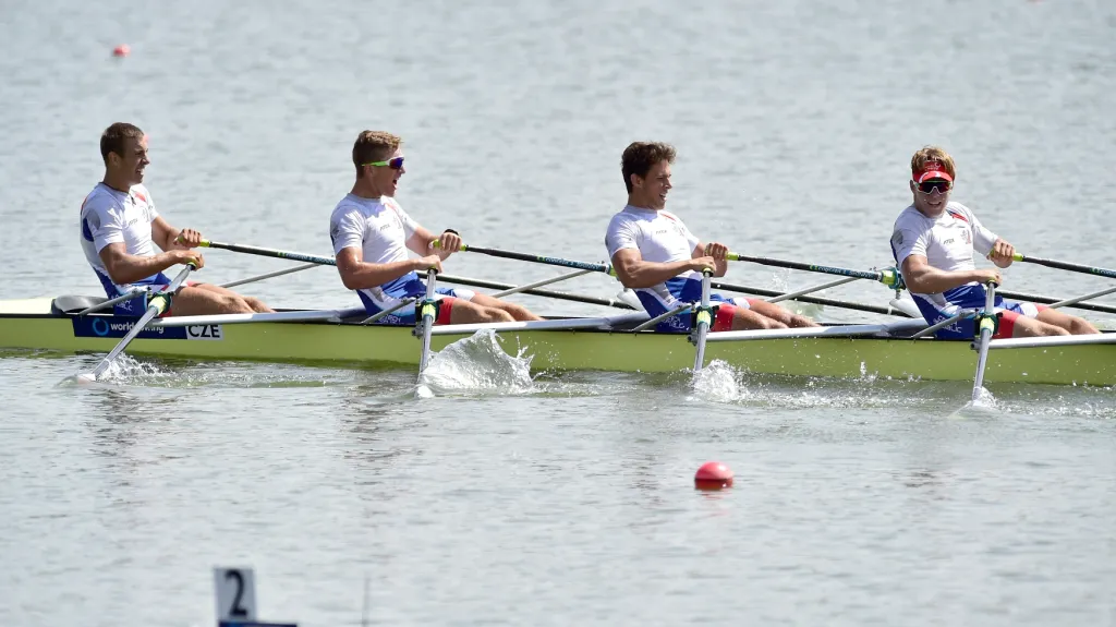 Párová čtyřka Václav Baldrián, Tomáš Šišma, Radim Hladík a Marek Řehořek