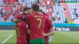 Gól v utkání Portugalsko - Německo: Ronaldo - 1:0 (15. min)