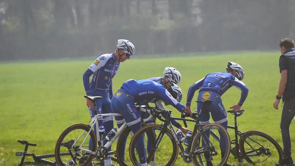 Problémy Zdeňka Štybara v tréninku na Paříž-Roubaix