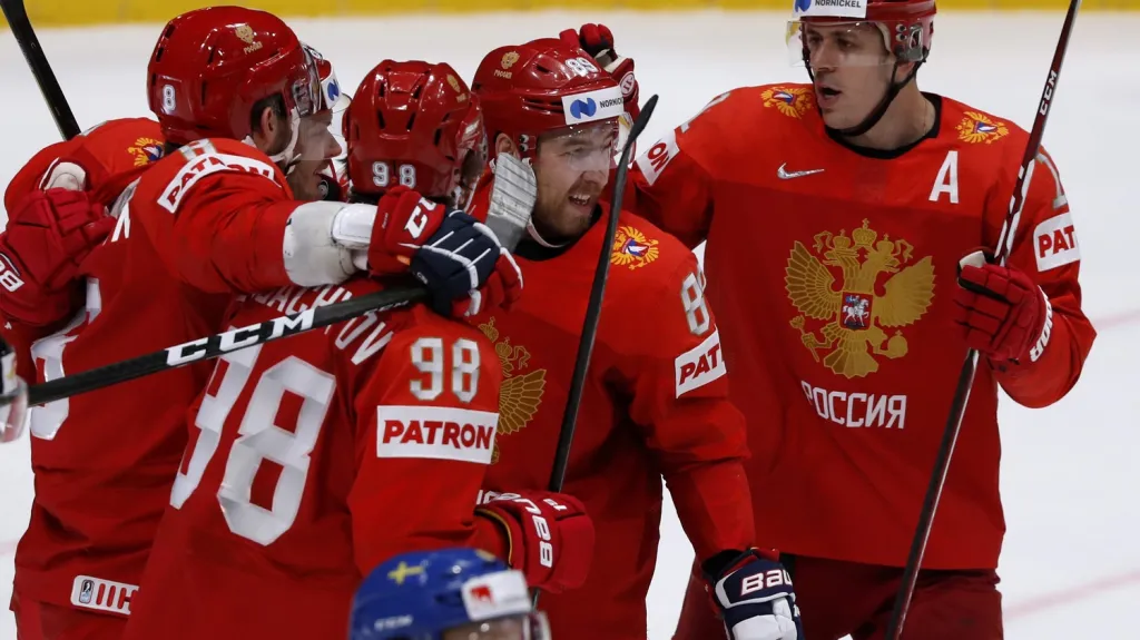 Radost hokejistů Ruska