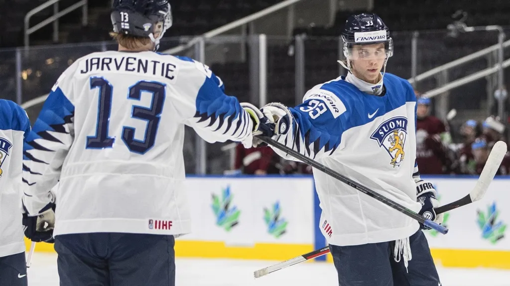 Radost hokejistů Finska