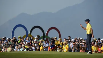 Henrik Stenson na šestnácté jamce čtvrtého kola