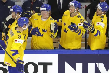 Slavící švédští hokejisté