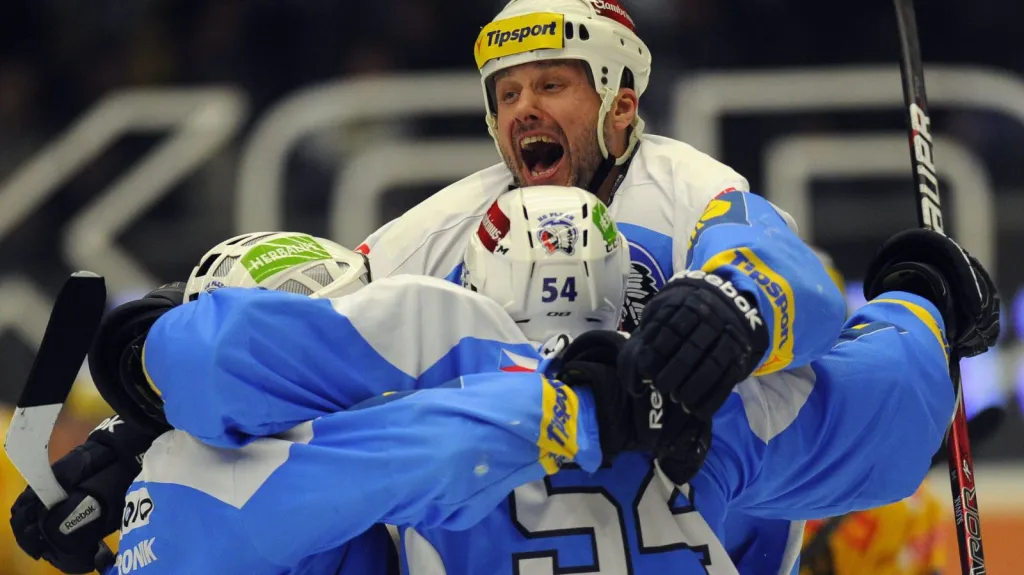 Radost hokejistů Plzně