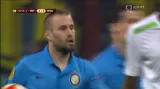 Gól v utkání Inter - Wolfsburg: Palacio - 1:1 (71. min.)