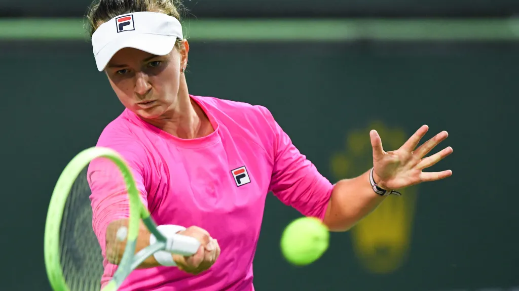 Barbora Krejčíková na turnaji WTA v Indian Wells