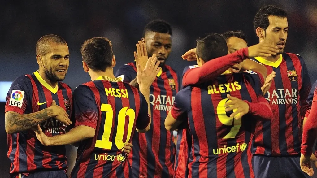 Radost hráčů Barcelony