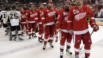 Smutek hokejistů Detroitu po prohraném finále