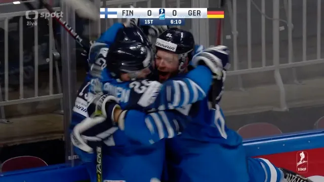 Gól v utkání Finsko – Německo: Pakarinen – 1:0 (14. min.)