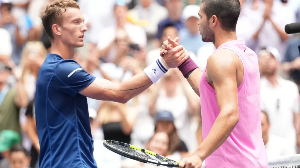 Jiří Lehečka po utkání s Carlosem Alcarazem