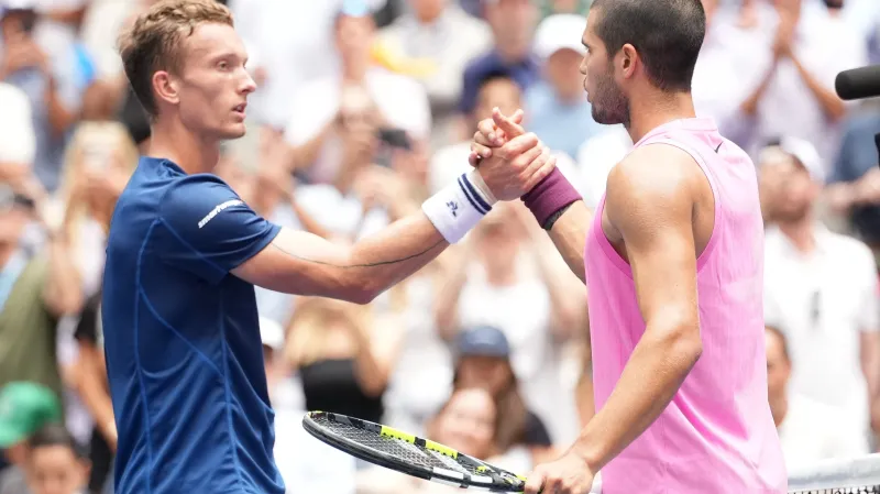 Jiří Lehečka po utkání s Carlosem Alcarazem