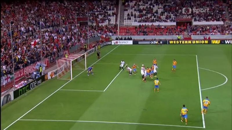 Gól z ofsajdu v utkání Sevilla - Valencia