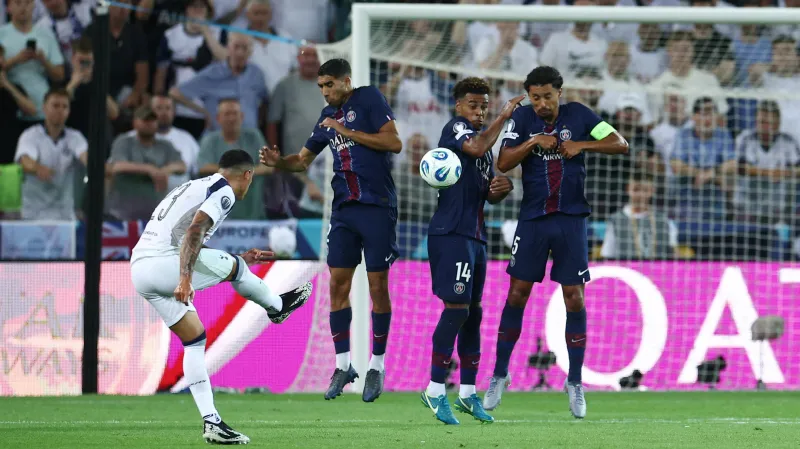 Druhý gól Tottenhamu v utkání s PSG v Superpoháru UEFA