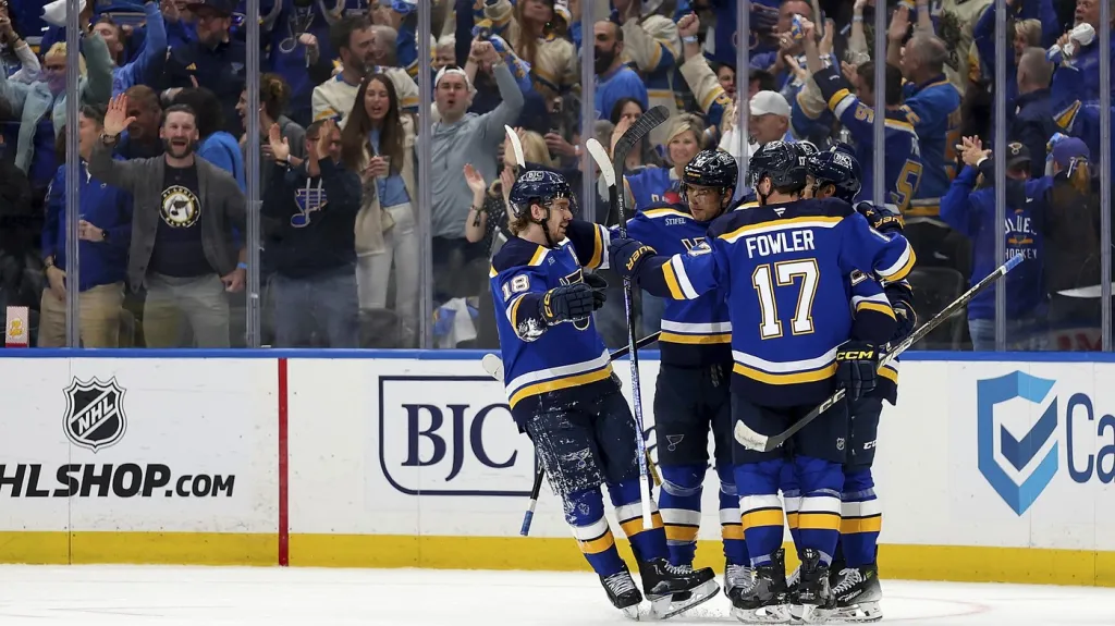 Radost hráčů St. Louis