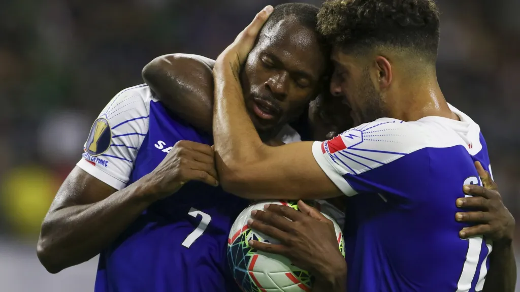 Radost fotbalistů Haiti
