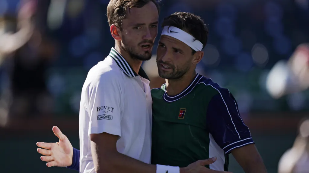Daniil Medveděv po utkání s Grigorem Dimitrovem