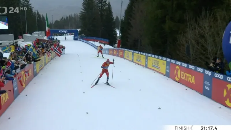 Na Alpe Cermis vyhráli Claudelová a Krüger