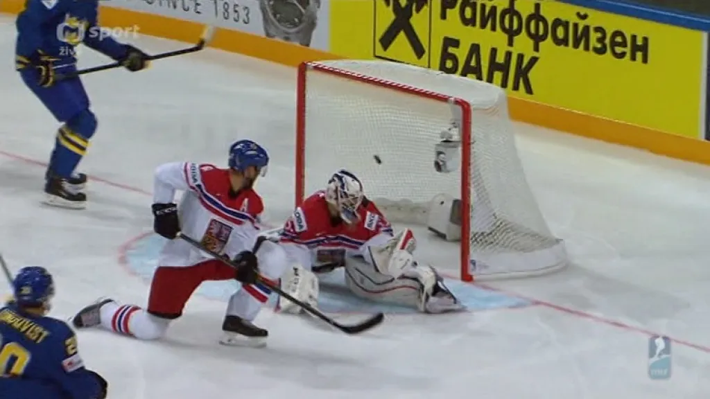 Gól v utkání Česko - Švédsko: Lundqvist - 0:1 (4. min.)