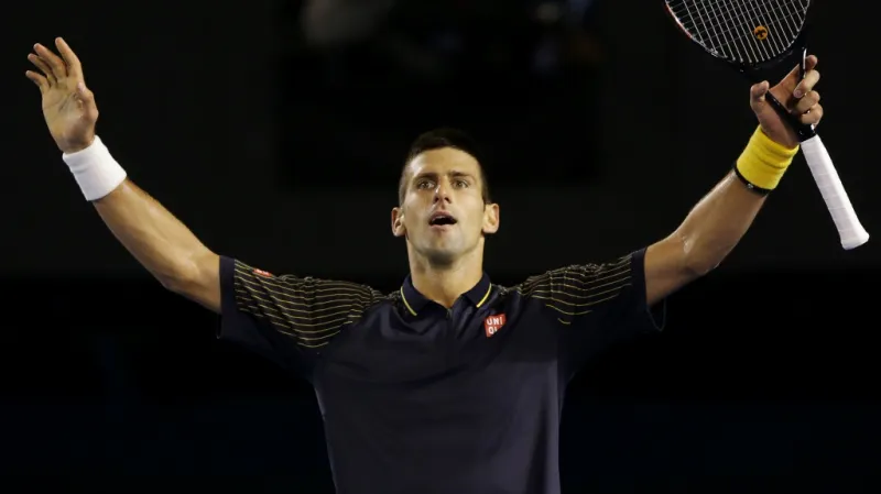 Novak Djoković po výhře nad Stanislasem Wawrinkou