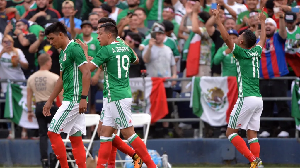 Radost fotbalistů Mexika