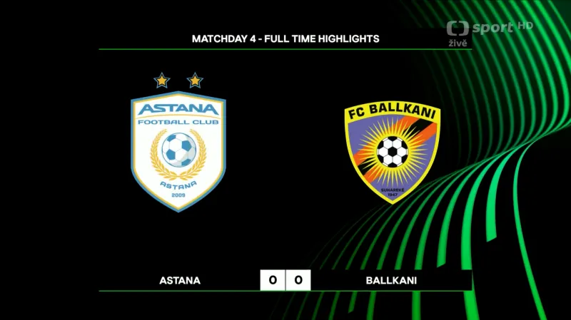 Sestřih utkání Astana – Ballkani