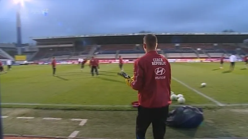 Česká reprezentace před utkáním s Kanadou