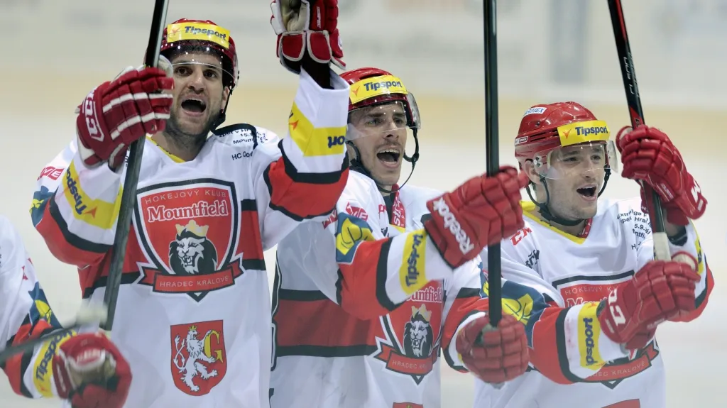Radost hokejistů Hradce 