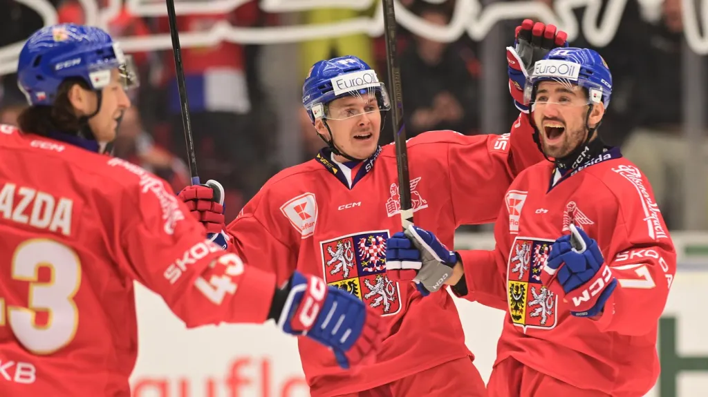 Radost českých hokejistů