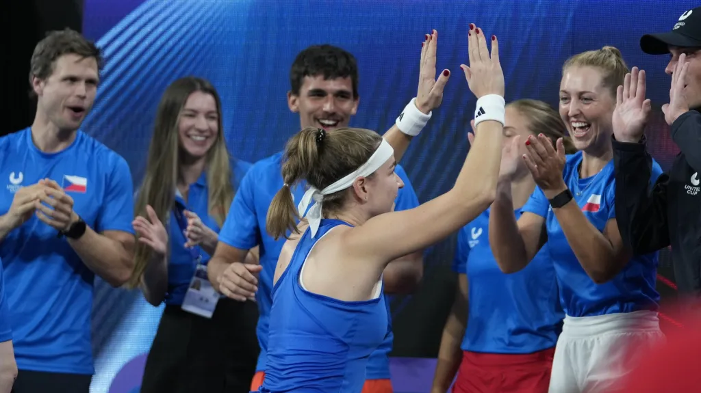 Radost českého tenisového týmu