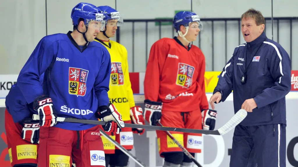 Alois Hadamczik na tréninku české reprezentace