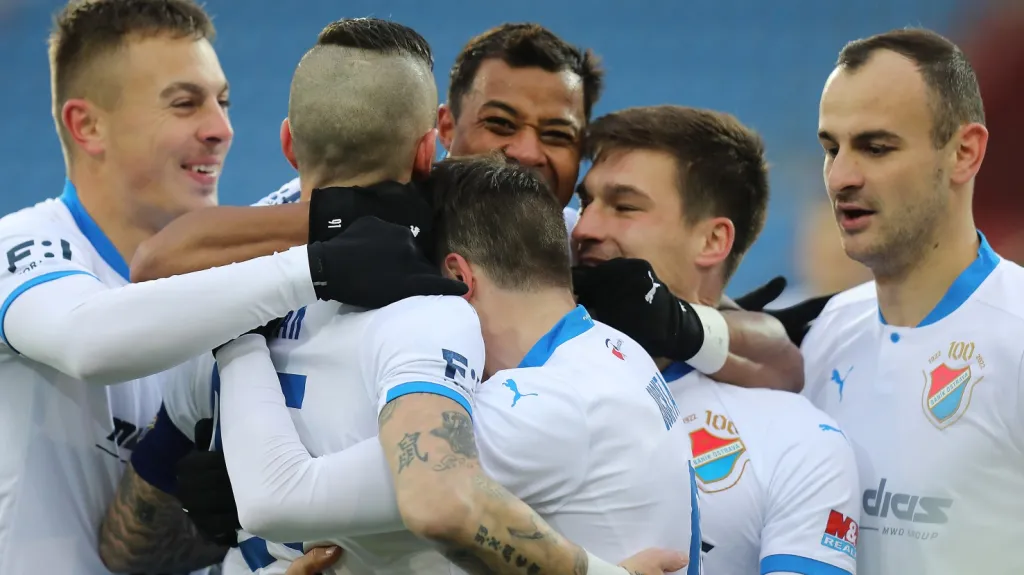Radost fotbalistů Baníku Ostrava