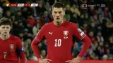 Patrik Schick v utkání baráže proti Irsku