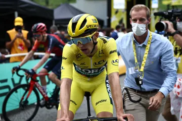 Jai Hindley v cíli šesté etapy