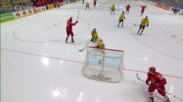 Gól v utkání Švédsko - Rusko: Anisimov - 1:1 (21. min.)