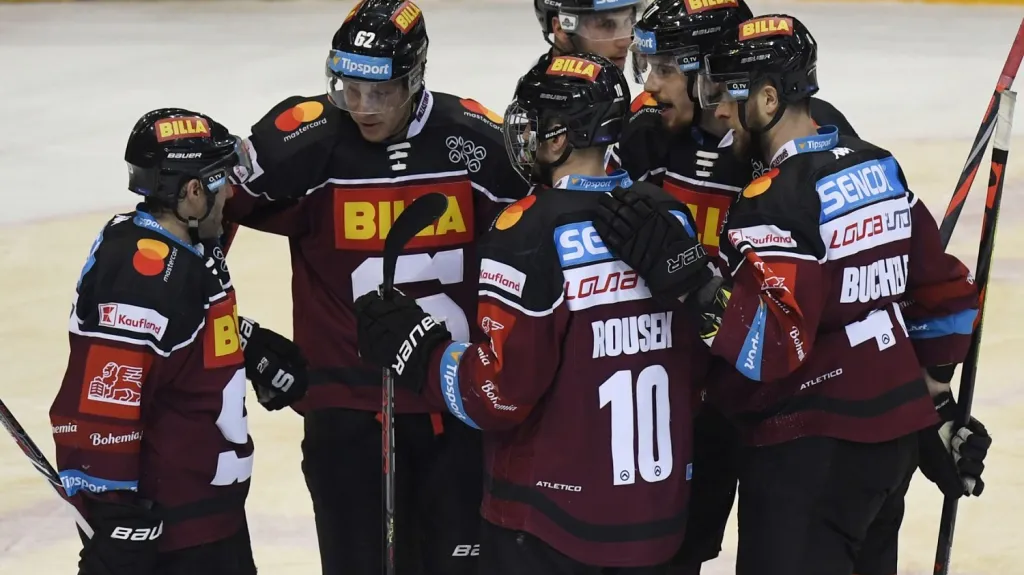 Radost hokejistů Sparty