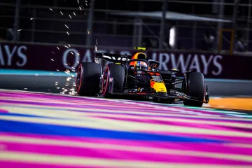 Sergio Pérez na okruhu v Džiddě