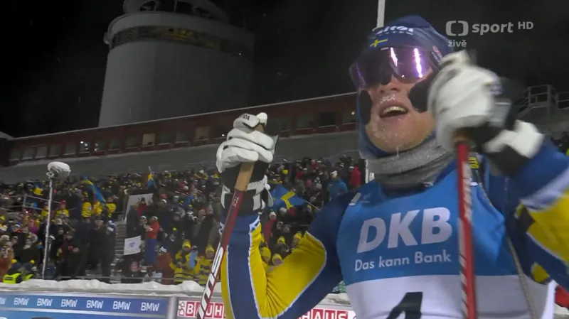 Sestřih stíhacího závodu biatlonistů v Östersundu