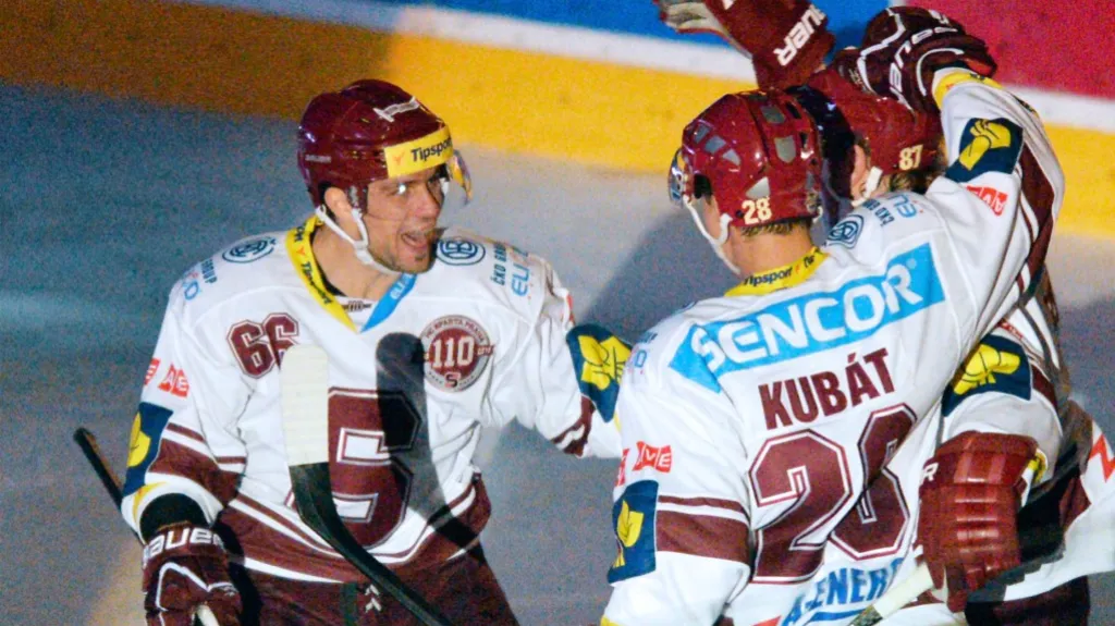 Radost hokejistů Sparty