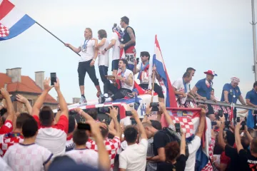 Chorvati vítají stříbrné fotbalisty z MS