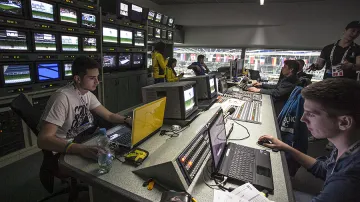 Velín centrální obrazovky v O2 areně