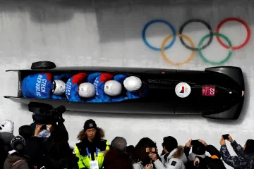 Český čtyřbob pod vedením Dominika Dvořáka