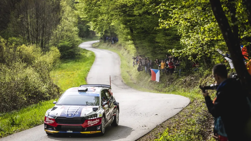 Vůz Erika Caise na Chorvatské rallye