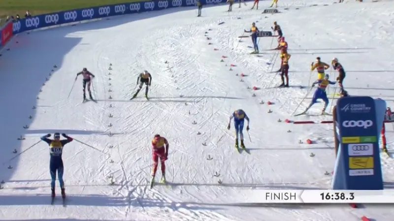 Finále sprintu běžkyň na lyžích v Drážďanech