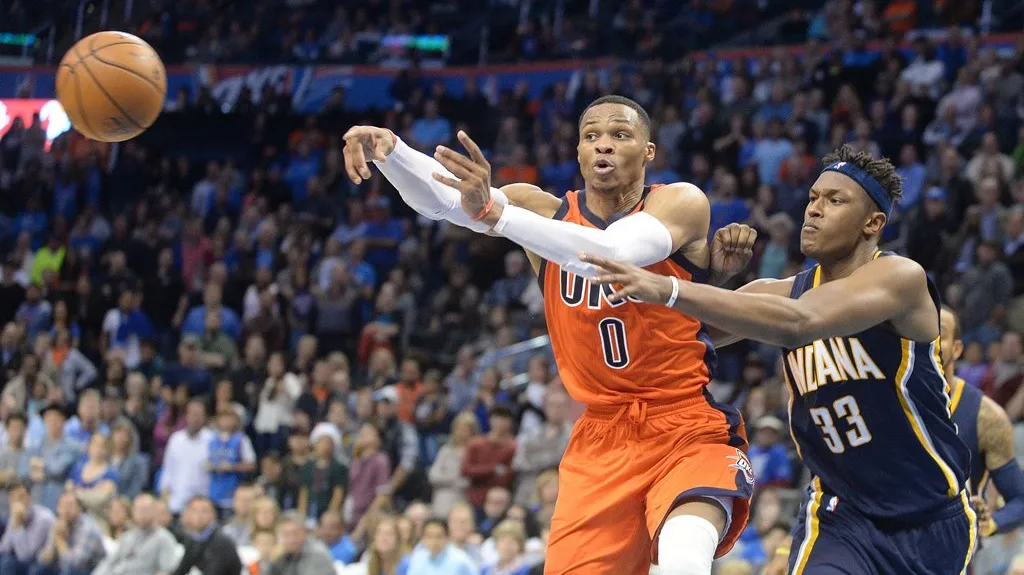 Russel Westbrook v dresu Oklahomy