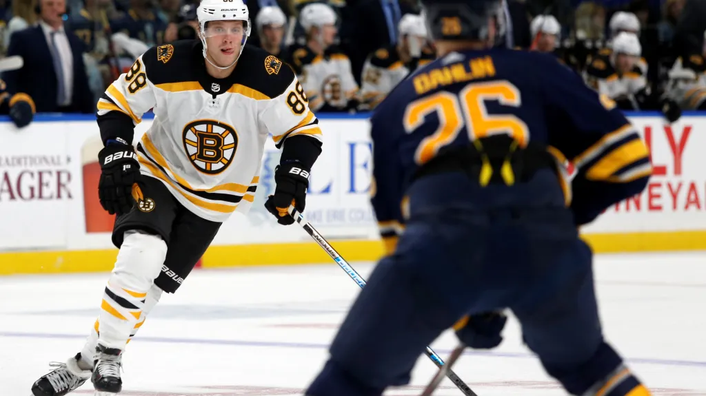 David Pastrňák v dresu Bostonu 