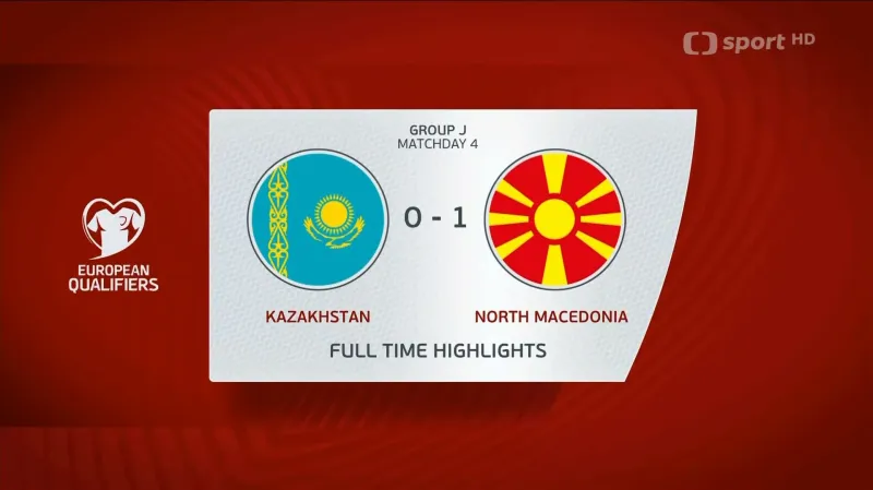 Sestřih utkání Kazachstán – Severní Makedonie